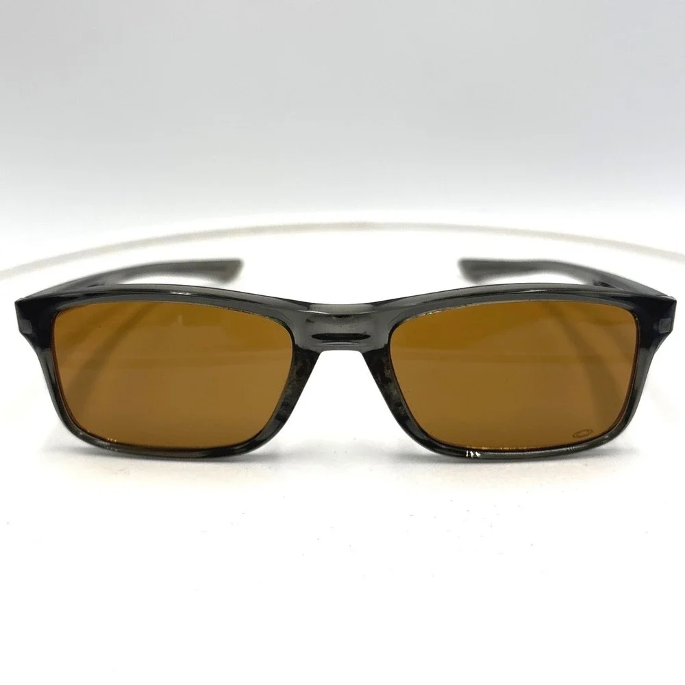 Oakley Plank 2.0 FRAMES ONLY Grey Smoke Rectangular Sunglasses OX8081-0653 Mens